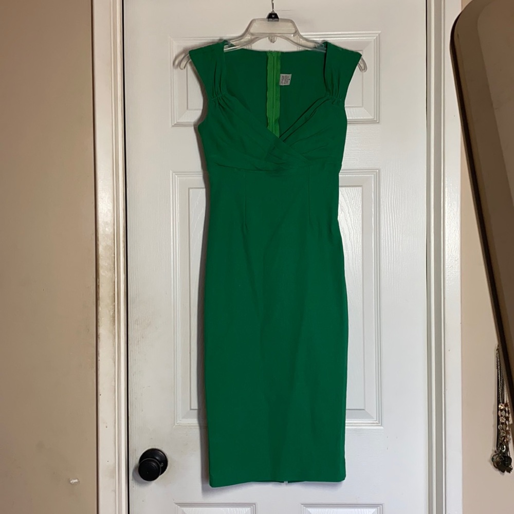 Vintage inspired emerald green wiggle dress